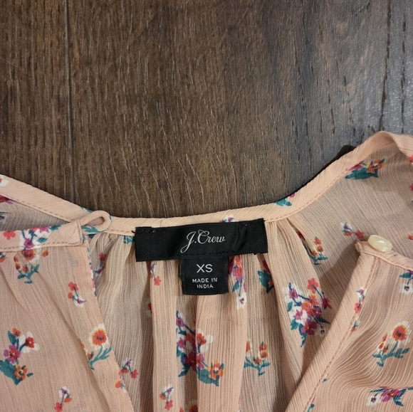 J Crew Floral Peach Blouse - Picture 2 of 5